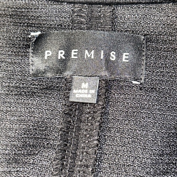 Premise Open Cardigan Black with White Piping Size Medium - Picture 8 of 10